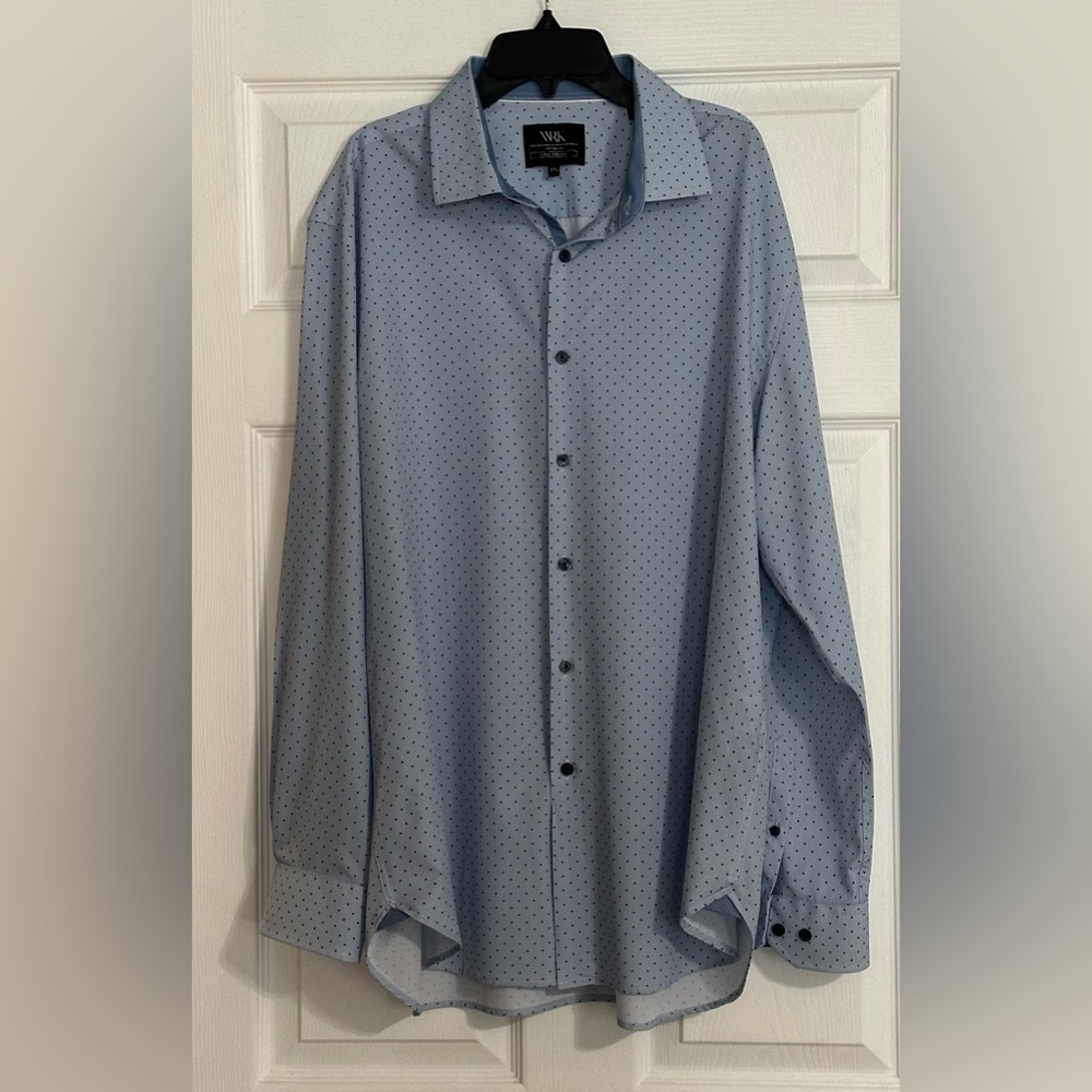 WRK Men's‎ Polka Dot Long Sleeve Button-Up Shirt - Size 17 1/2